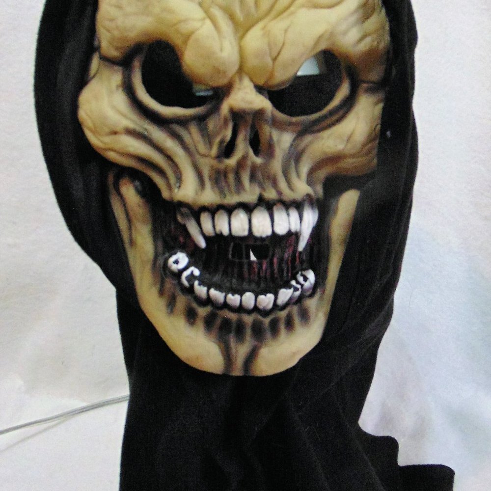 Vintage Halloween Ghost Face Sleepy Hollow Rubber Mask Costume Accessory
